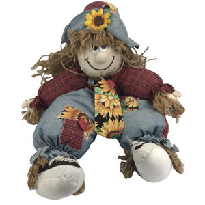 Vintage Joelson Patches The Friendly Scarecrow Plush 22.5" Stuffed Decor 1996